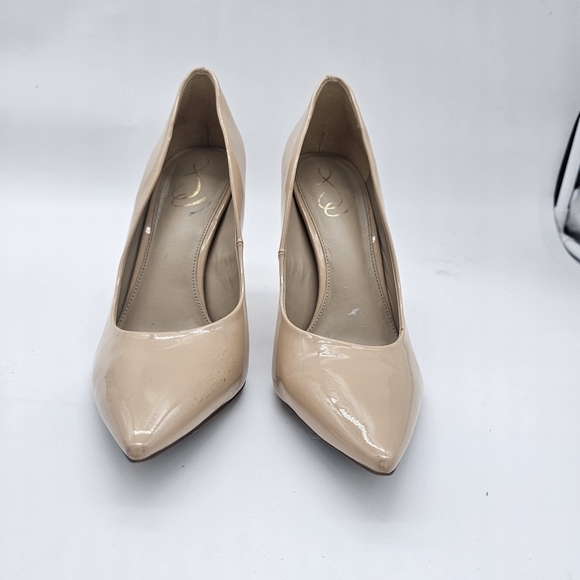 Sam Edelman Hazel Pointed Toe PumpWomen’s Size 10 – Beige Blush Patent Leather - Picture 4 of 11